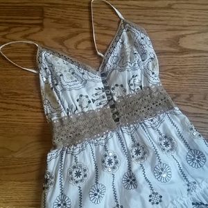Boho Artisan Prairie Sundress M